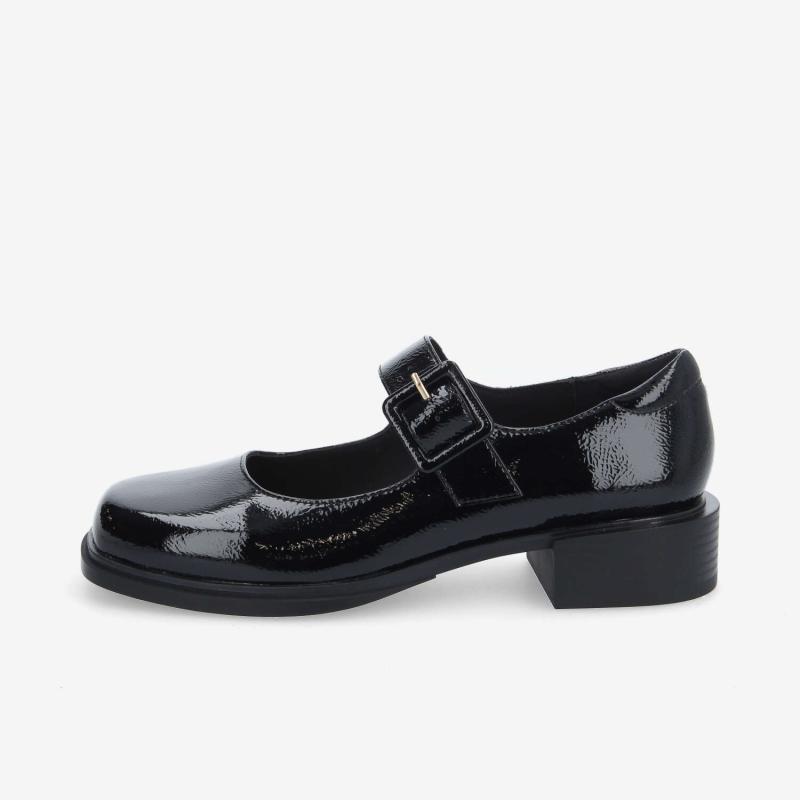 OSTEND BALLERINA W - WRINKLED PATENT - NOIR